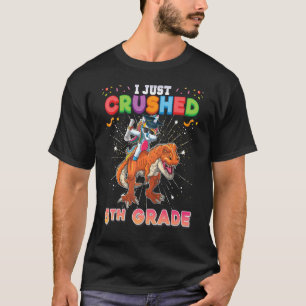 I Just Crushed 5th Grade Dabbing Unicorn Dinosaur T-Shirt