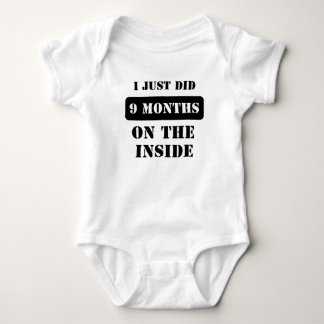 I just Did 9 Months On The Inside Halloween Costum Baby Bodysuit