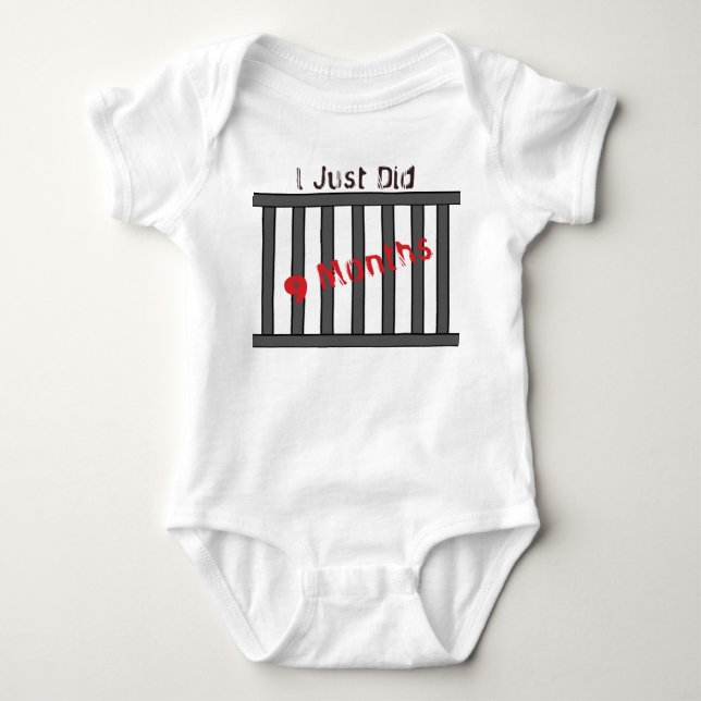 I Just Did 9 Months Sleeper Baby Bodysuit (Front)