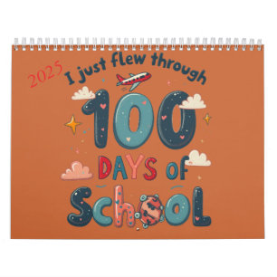 I Just Flew Through 100 Days of School Kawaii Calendar