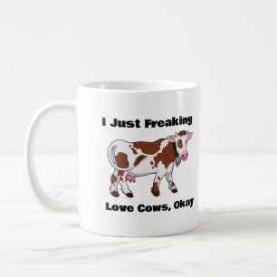 I Just Freaking Love Cows, Okay Cow Coffee Mug