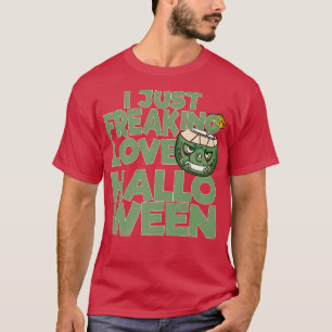 I Just Freaking Love Halloween Funny Coconut Jack  T-Shirt