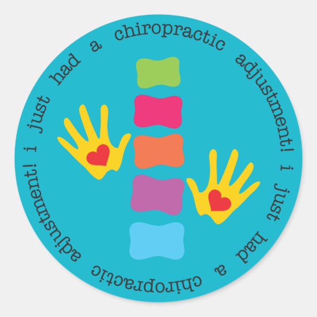 I Just Had a Chiropractic Adjustment Kids Stickers (Front)