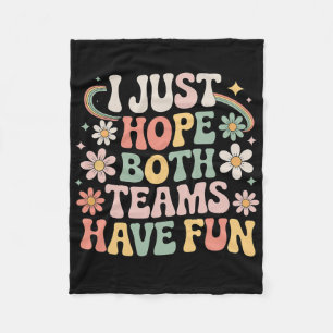 I Just Hope Both Teams Have Fun Retro Soccer 2026 Fleece Blanket