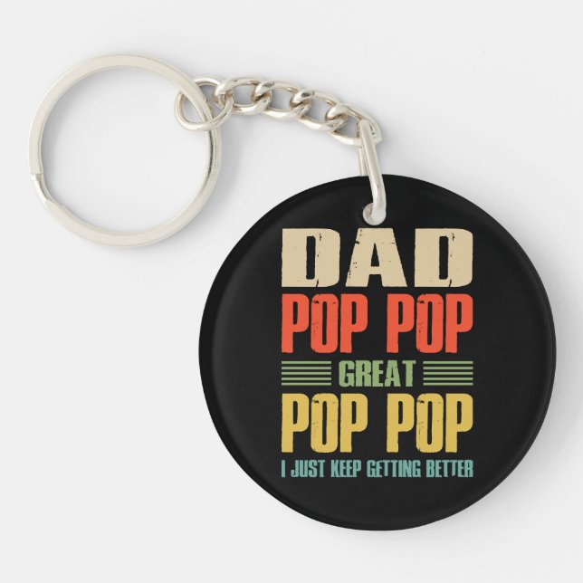  I Just Keep Getting Better Key Ring (Front)