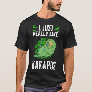 I just like Kakapos New Zealand Parrot Kakapo T-Shirt