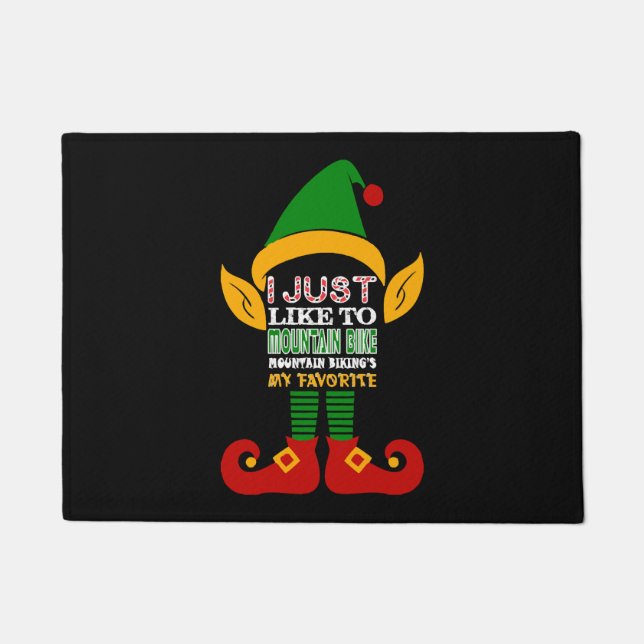 I Just Like Mountain Bike Mountain Biking Favourit Doormat (Front)