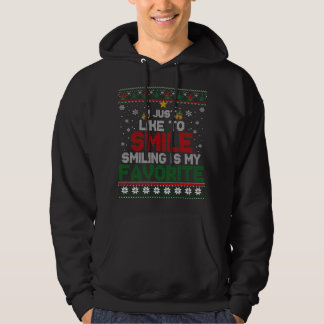I Just Like To Smile Smiling Is My Favourite X-mas Hoodie