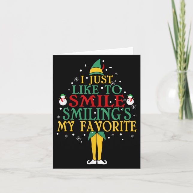 I Just Like To Smile Smiling's My Favourite Christ Card (Front)