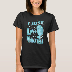 I Just Love Manatees Sea Cows Elephants Swimming T-Shirt