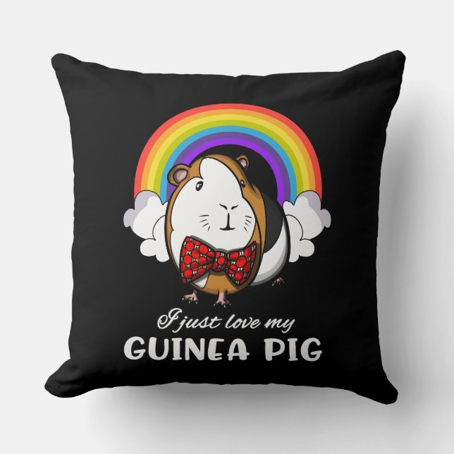 I Just Love My Guinea Pig Cute Cavy Pet Cushion (Front)