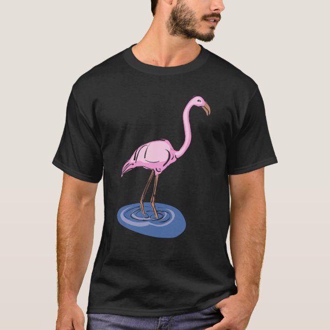 I Just Love Pink Flamingos OK Flamingo Fan T-Shirt (Front)