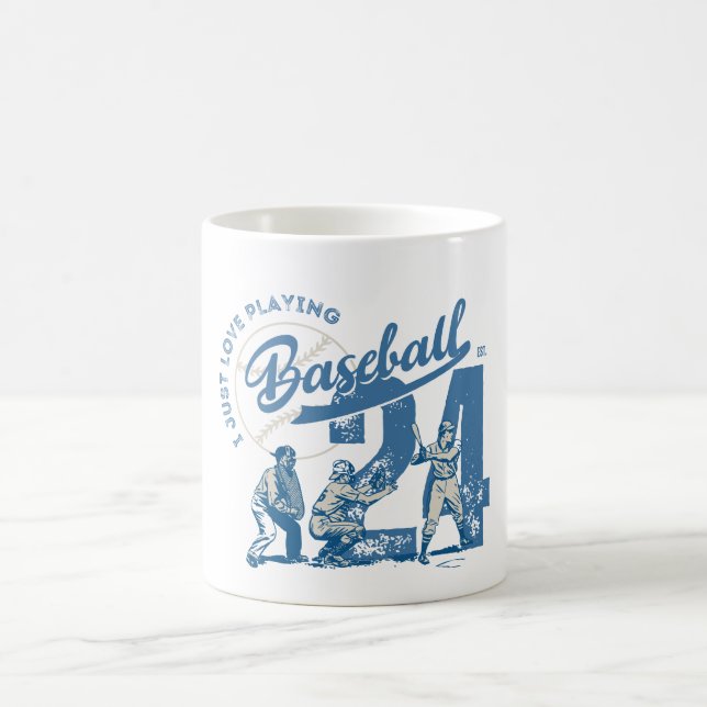 I Just Love Playing Baseball Coffee Mug (Center)