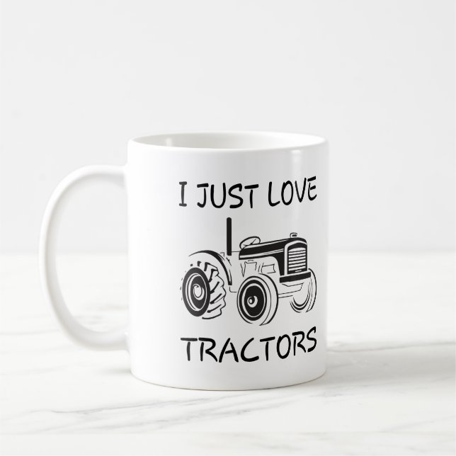 I Just Love Tractors Coffee Mug (Left)