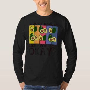 I Just Really Like Avocados Okay Guacamole Aguacat T-Shirt