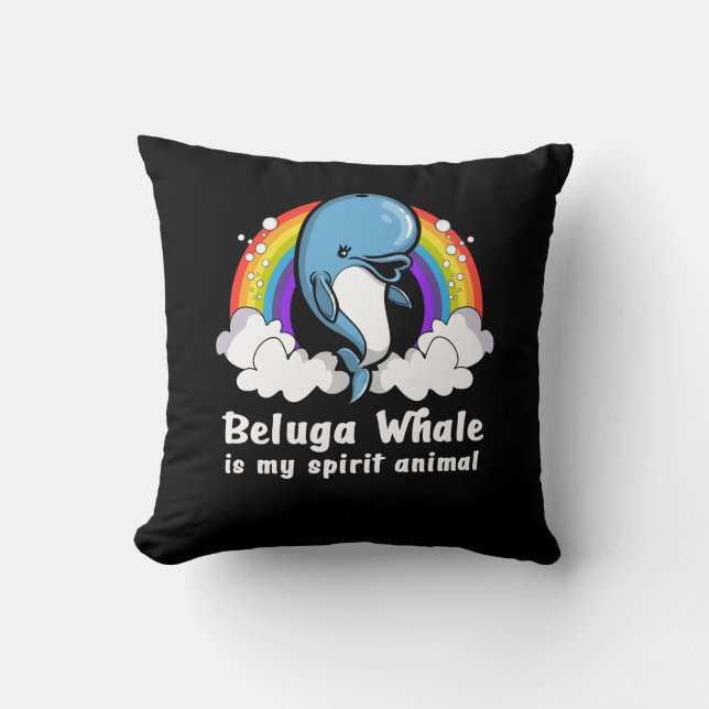 I Just Really Like Beluga Whales Ocean Animals Cushion (Front)