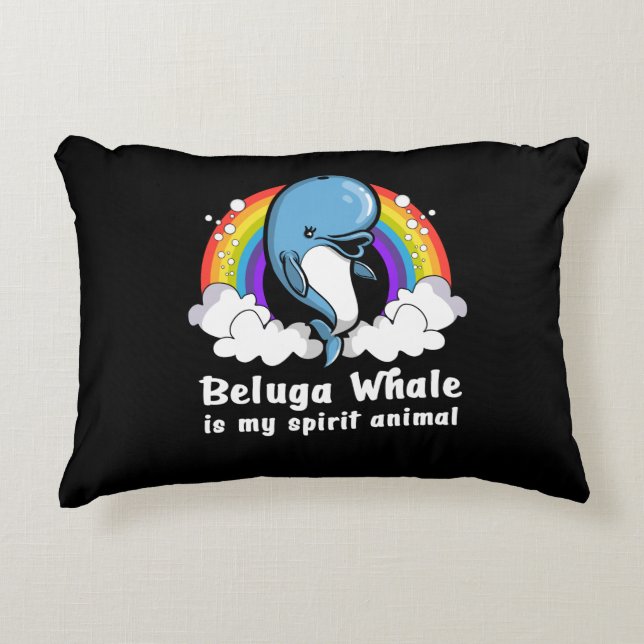 I Just Really Like Beluga Whales Ocean Animals Decorative Cushion (Front)
