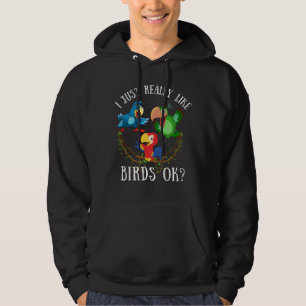 I just really like birds ok? funny parrots hoodie