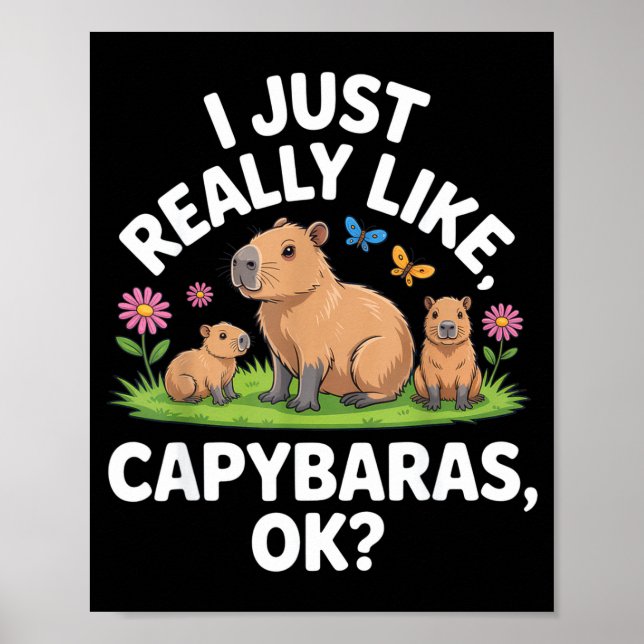 I Just Really Like Capybaras Ok_ Animal Lover Funn Poster (Front)