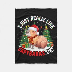 I Just Really Like Capybaras Ok Capybara Animal Ch Fleece Blanket