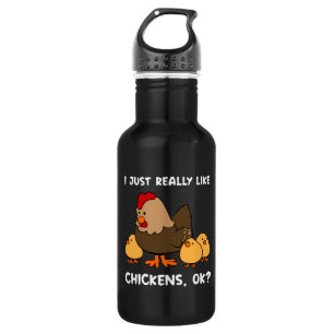 I Just Really Like Chickens OK? Funny Owner Lover 532 Ml Water Bottle