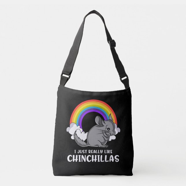 I Just Really Like Chinchillas Cute Pet Crossbody Bag (Front)