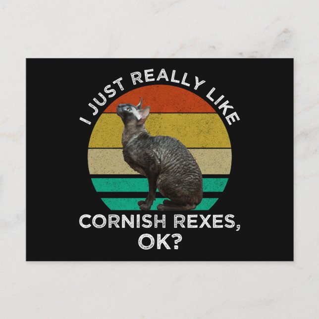 I Just Really Like Cornish Rexes, OK? Postcard (Front)
