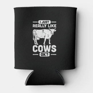 I Just Really Like Cows Ok - Cow Gift Can Cooler