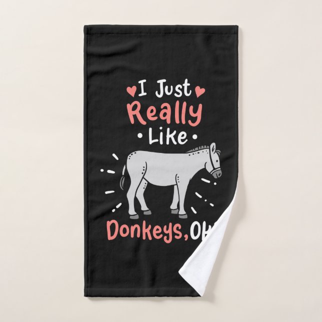 I Just Really Like Donkeys Hand Towel (Hand Towel)