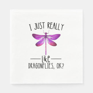 I Just Really Like Dragonflies Nature Insect Drago Napkin