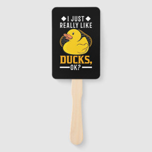 I Just Really Like Ducks Hand Fan