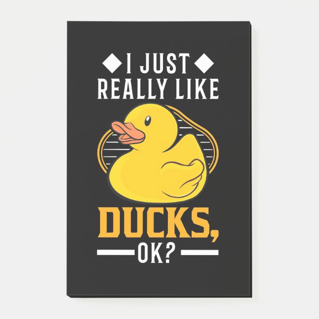 I Just Really Like Ducks Post-it Notes (Front)