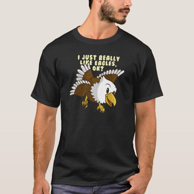 I Just Really Like Eagles Kids Animal Cute Eagle T-Shirt (Front)