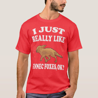 I Just Really Like Fennec Foes Ok Animal Lover Pre T-Shirt