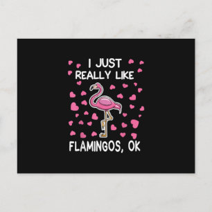 I Just Really Like Flamingos, Ok Flamingo Lover Invitation Postcard