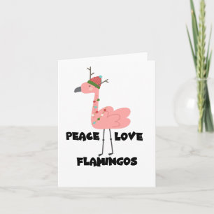 I Just Really Like Flamingos, Peace Love Flamingos Card