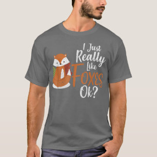 I Just Really Like Foes Ok Fo Lover Kawaii Distres T-Shirt