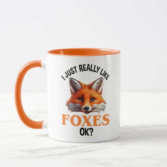 I Just Really Like Foxes OK? Mug (Left)
