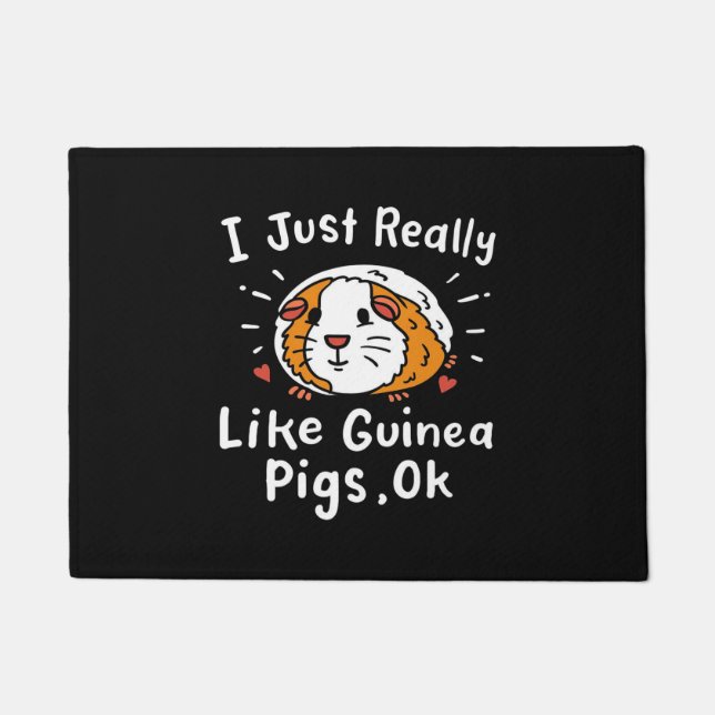 I Just Really Like Guinea Guinea Pig Kawaii Doormat (Front)