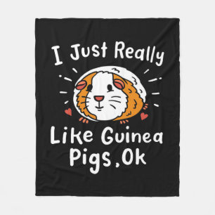 I Just Really Like Guinea Guinea Pig Kawaii Fleece Blanket