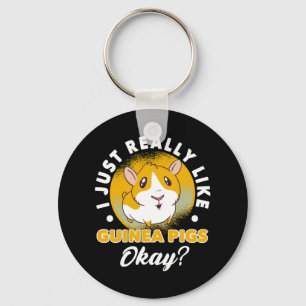 I Just Really Like Guinea Pigs Cavy Roddent Key Ring