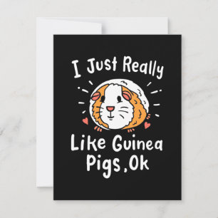 I Just Really Like Guinea Pigs Thank You Card