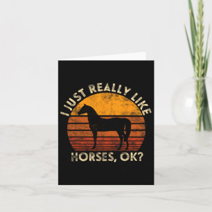 I Just Really Like Horse Horseback Riding Equestri Card