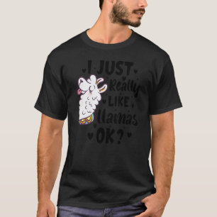 I Just Really Like Llama Okay Llama Alpaca T-Shirt