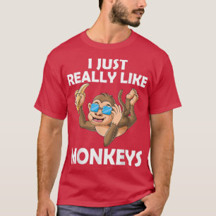 I Just Really Like Monkeys Monkey with Banana T-Shirt