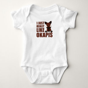 I Just Really Like Okapi's Cute Okapi Baby Bodysuit