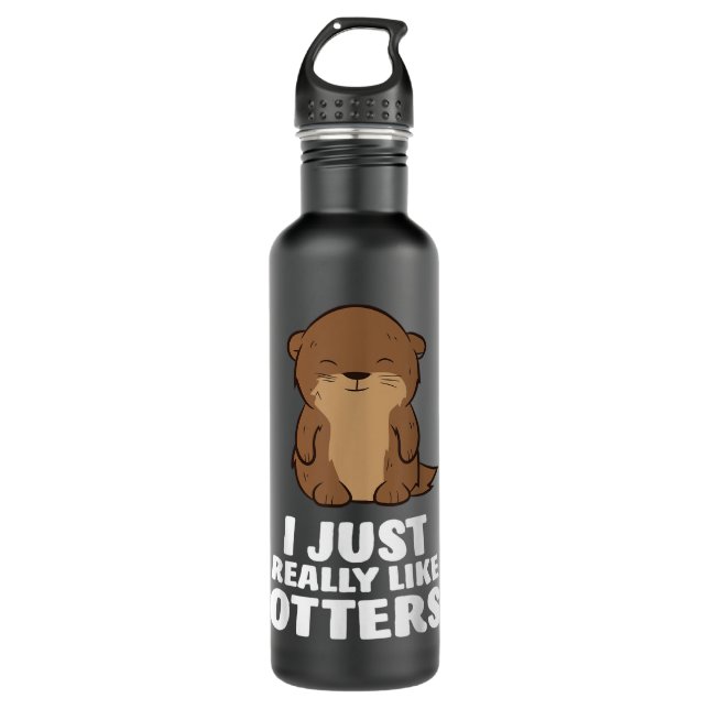 I Just Really Like Otters Cute Otter  Copy 710 Ml Water Bottle (Front)