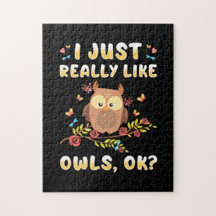 I Just Really Like Owls Ok Jigsaw Puzzle