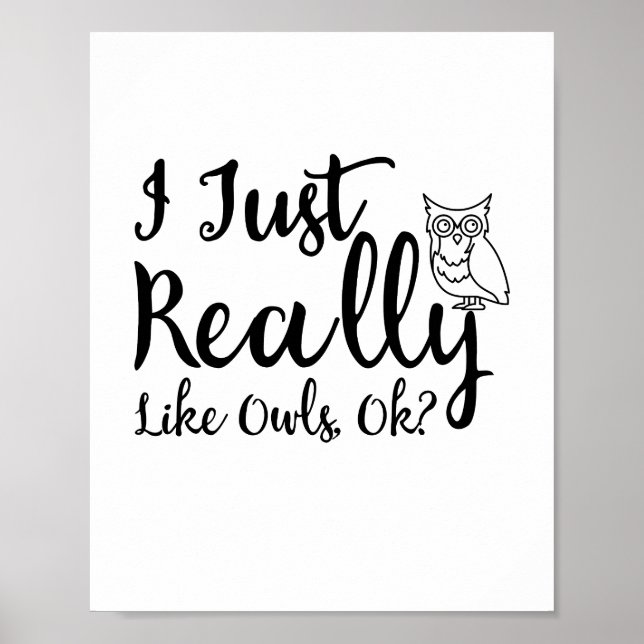 I Just Really Like Owls, Ok? Poster (Front)