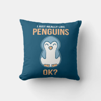I Just Really Like Penguin Cushion
